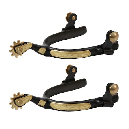 Jacks Imports Black Steel Roping Spurs 11069